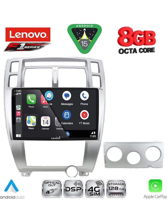 Lenovo Car Audio System for Hyundai Tucson 2004-2010 (Bluetooth/USB/WiFi/GPS/Apple-Carplay/Android-Auto) with Touch Screen 10"