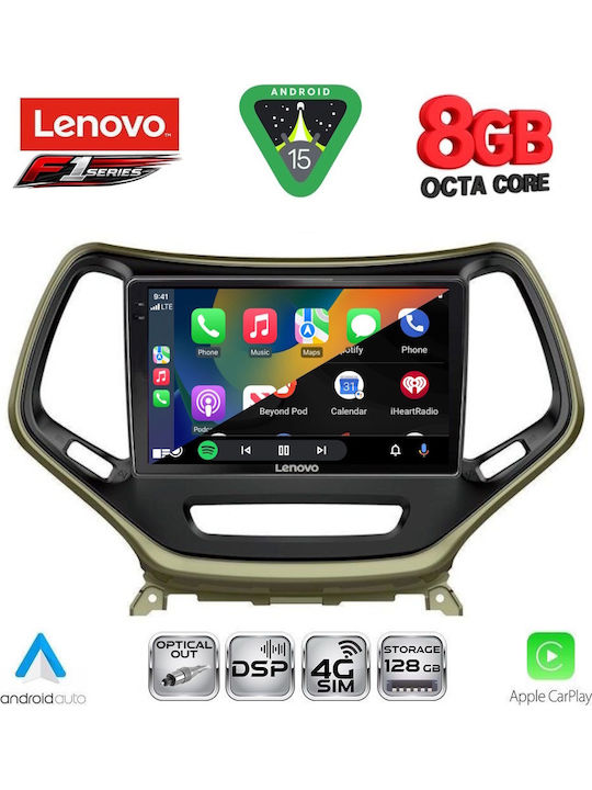Lenovo Car Audio System for Jeep Cherokee 2014 (Bluetooth/USB/WiFi/GPS/Apple-Carplay/Android-Auto) with Touch Screen 10"
