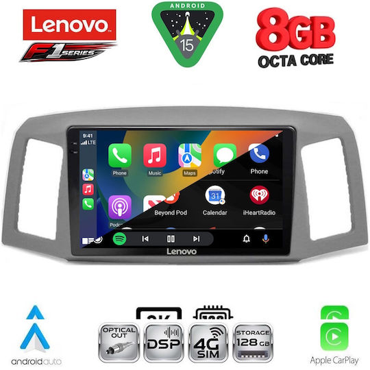 Lenovo Ηχοσύστημα Αυτοκινήτου για Jeep Grand Cherokee 2005-2007 (Bluetooth/USB/WiFi/GPS/Apple-Carplay/Android-Auto) με Οθόνη Αφής 10"