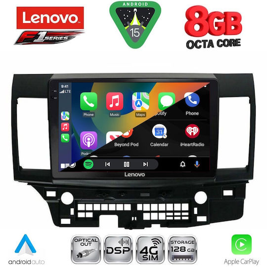 Lenovo Ηχοσύστημα Αυτοκινήτου για Mitsubishi Lancer 2008-2017 (Bluetooth/USB/WiFi/GPS/Apple-Carplay/Android-Auto) με Οθόνη Αφής 10"