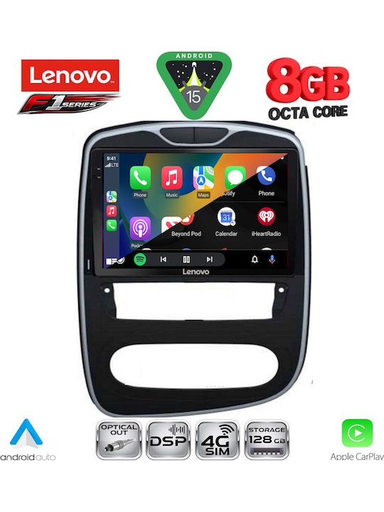 Lenovo Car Audio System for Renault Clio 2012-2015 (Bluetooth/USB/WiFi/GPS/Apple-Carplay/Android-Auto) with Touch Screen 10"