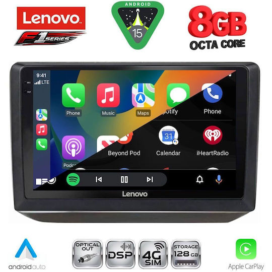 Lenovo Car Audio System for Skoda Fabia 2008-2014 (Bluetooth/USB/WiFi/GPS/Apple-Carplay/Android-Auto) with Touch Screen 10"