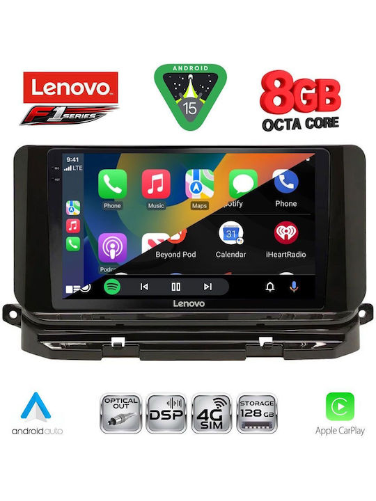 Lenovo Car Audio System for Skoda Octavia 2021 (Bluetooth/USB/WiFi/GPS/Apple-Carplay/Android-Auto) with Touch Screen 10"