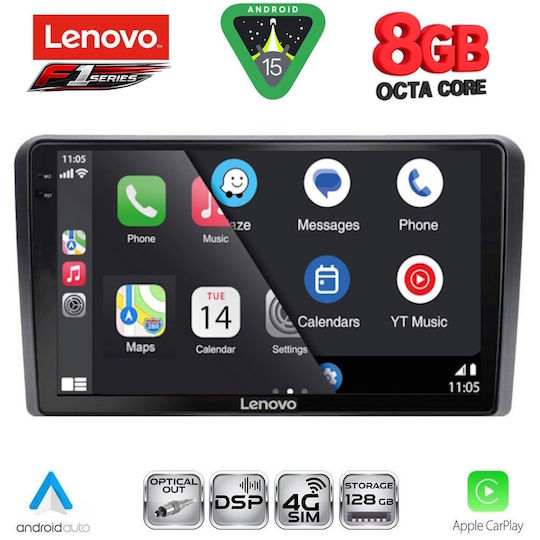 Lenovo Car Audio System for Toyota Auris 2013-2015 (Bluetooth/USB/WiFi/GPS/Apple-Carplay/Android-Auto) with Touch Screen 10"
