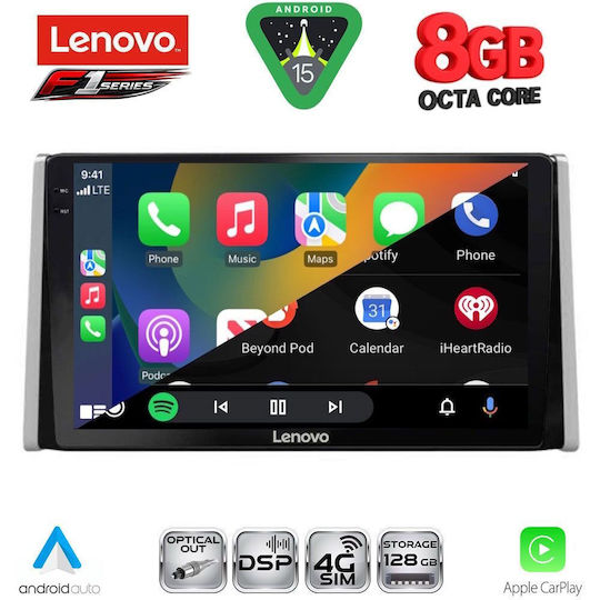 Lenovo Ηχοσύστημα Αυτοκινήτου για Toyota RAV 4 2019 (Bluetooth/USB/WiFi/GPS/Apple-Carplay/Android-Auto) με Οθόνη Αφής 10"