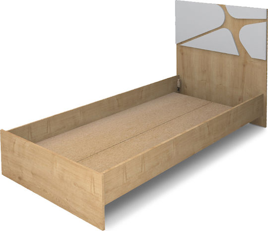 Bergamo Bett Einzel Holz Natur Eiche Für Matratze 100x200cm GP028-0153