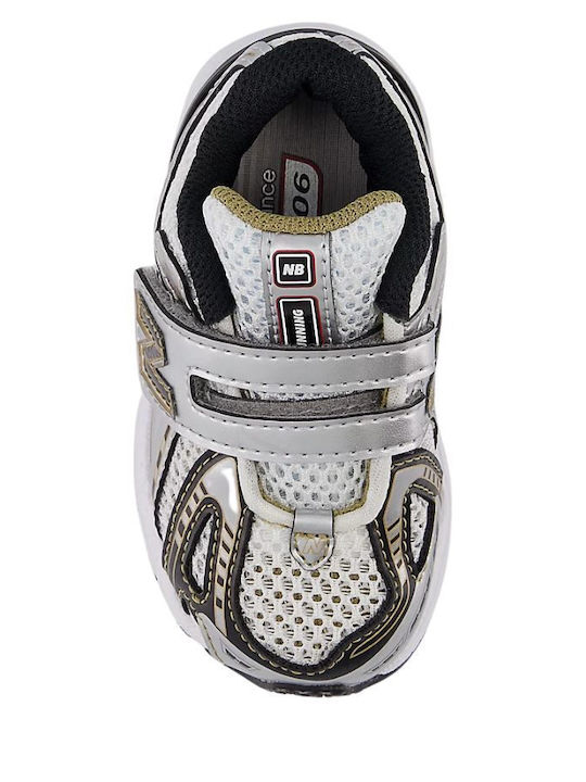 Kids Sneakers with Hoop & Loop Closure Silver