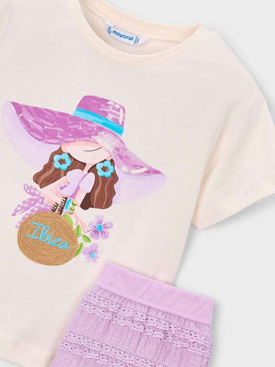 Kids' Set with Shorts Summer 2pcs Lilac