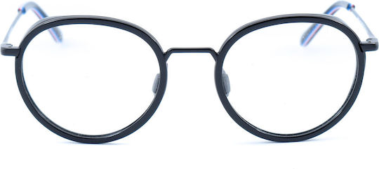 Vuarnet Metal Eyeglass Frame with Clip On Black VL18080001SUN