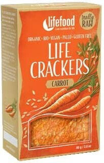 Lifefood Crackers ecologici cu aromă de morcovi 80gr