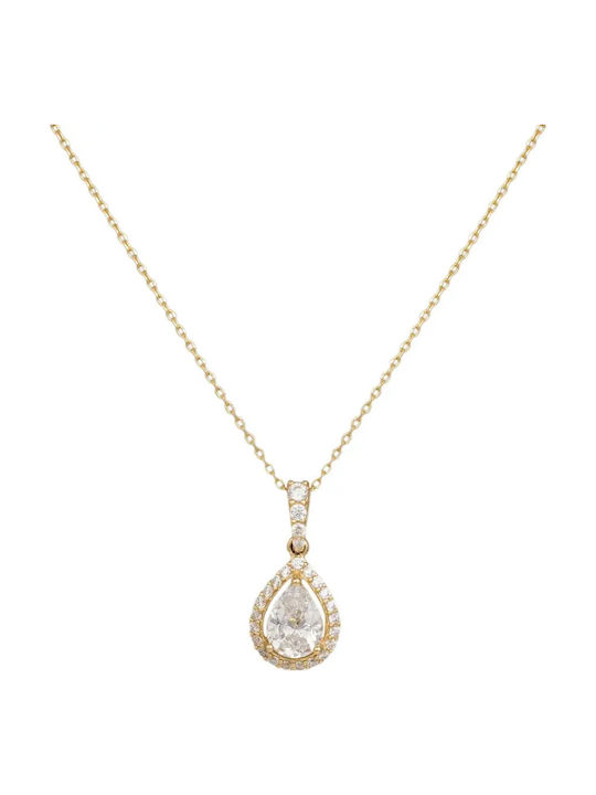 Colier Rosette din Aur 14K cu Zirconiu