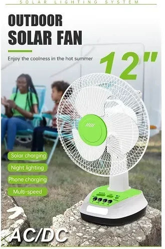 Solar System with Fan Gdtimes with USB Charging GD-FS12