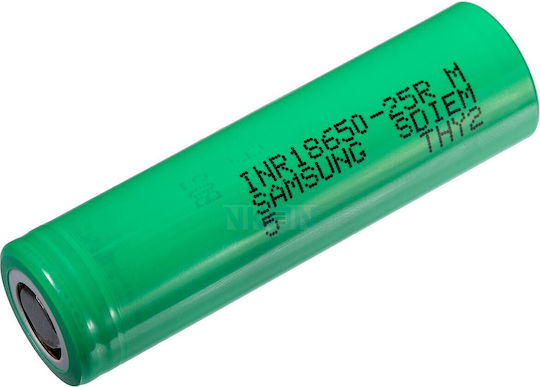Industrial Li-ion Rechargeable Battery Flat Terminal 18650 3.7v 2500mah 20a Samsung Inr18650-25r