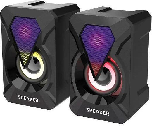2.0 Speakers with RGB 6W Black