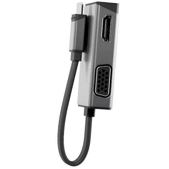 Alogic USB-C Docking Station with HDMI 4K PD Ethernet and Support for 2 Monitors Silver (ULCVGHD-SGR)