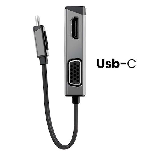 Alogic USB-C Docking Station with HDMI 4K PD Ethernet and Support for 2 Monitors Silver (ULCVGHD-SGR)