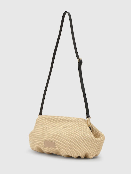 Leather Women's Pouch Shoulder Beige