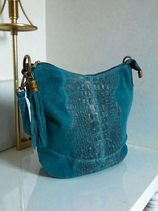 Damen Schultertasche Türkis