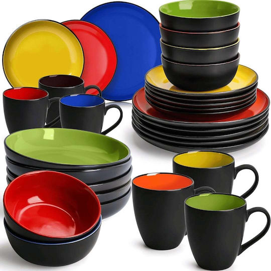 Miamio Le Papillon Multicolor Ceramică Set de Vase 30buc