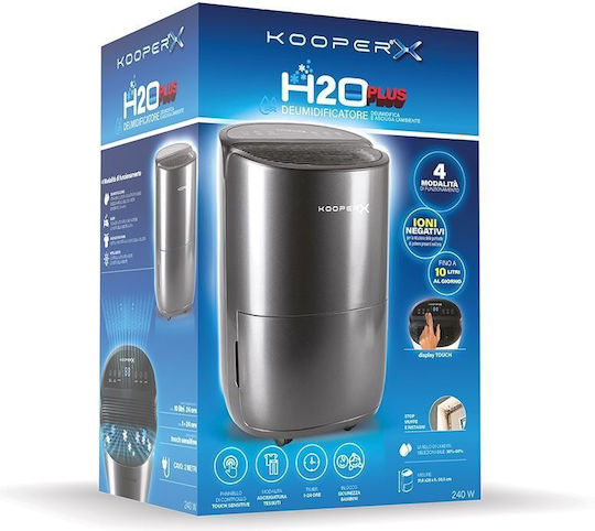 Kooper 5923193 Αφυγραντήρας με Συμπιεστή 10lt Γκρι