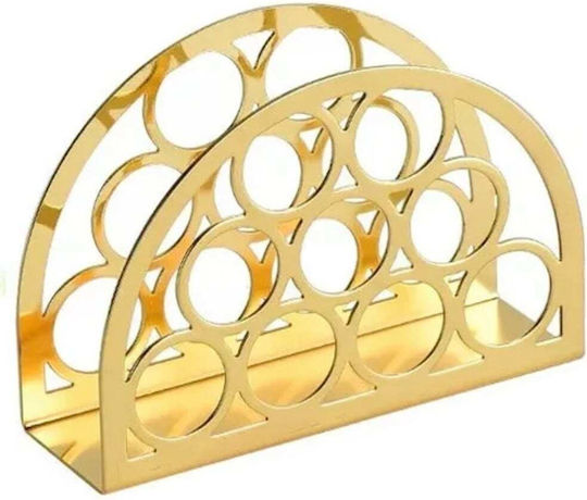 Metallic Napkin Holder Gold 13x9cm