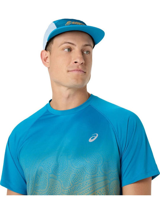Road Short Sleeve Athletic Blouse Blue