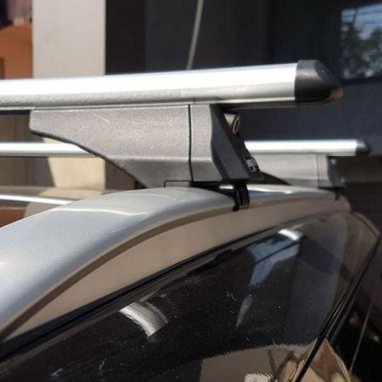 Menabo Aluminum Car Roof Bars Tiger XL Silver 131.5 Cm Silver Color Audi A6 4G/C7 Avant 5 Doors 2015>2018 Flush Or Raised Rails 2 Pieces 8500/MB Menabo MP.8500/MB-9