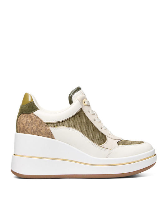 Damen Sneakers Μπεζ / Λευκό / Λαδί / Κέλυφος