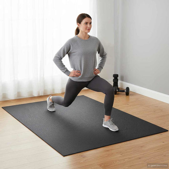vidaXL Gym Exercise Equipment Floor Mat Black 150x75cm