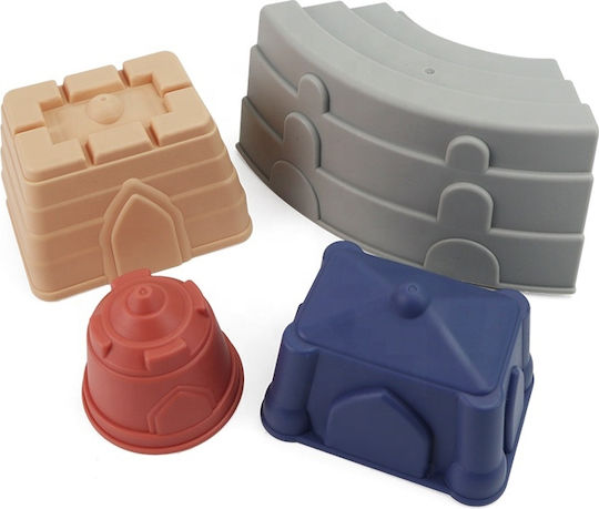 Set 7 Sand Toys Castle Bucket Sand Molds Accessories Woopie Pastel