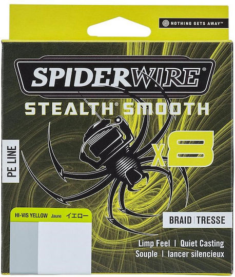 Spiderwire Stealth Smooth X8 Κίτρινο Νήμα 150 Μ 0,09 Χιλ 7,5 Κιλά