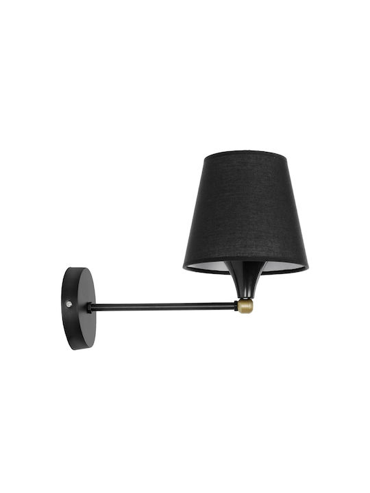 GloboStar Modern Lamp Wall with Socket E27 Black 15x20cm