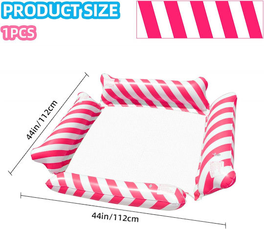 ikonka Aufblasbare Wasserliege Rosa 112x112cm