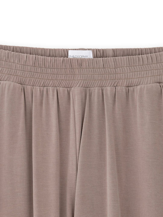 Women's Culottes with Elastic Taupe