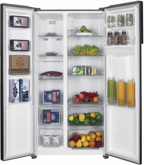 Heinner 439lt Total NoFrost Î177xL91xA59cm. Inox HSBS-HM439NFINVXWDD