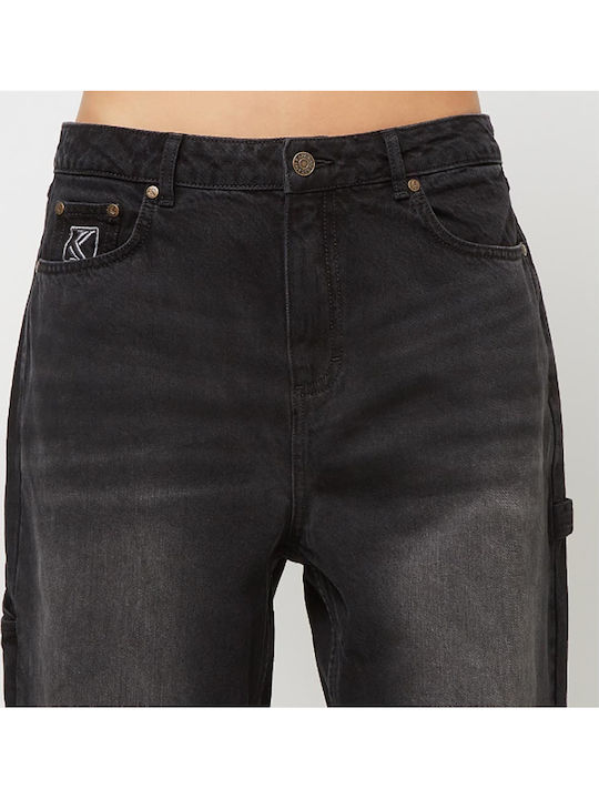Women's Jean Trousers in Loose Fit Vintage Black