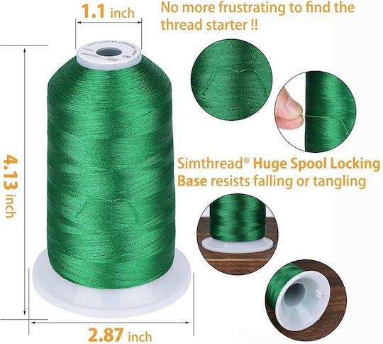 Stickgarn Set 12 Spulen 40wt 5000 Meter Bunte Farben 1
