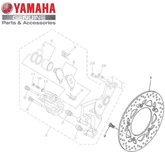 Дискова Плата Отзад Tmax500 12-16 59c2582w0000