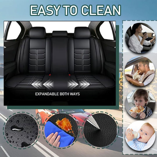 Factory Waterproof Car Cover Set 5pcs Leather Black