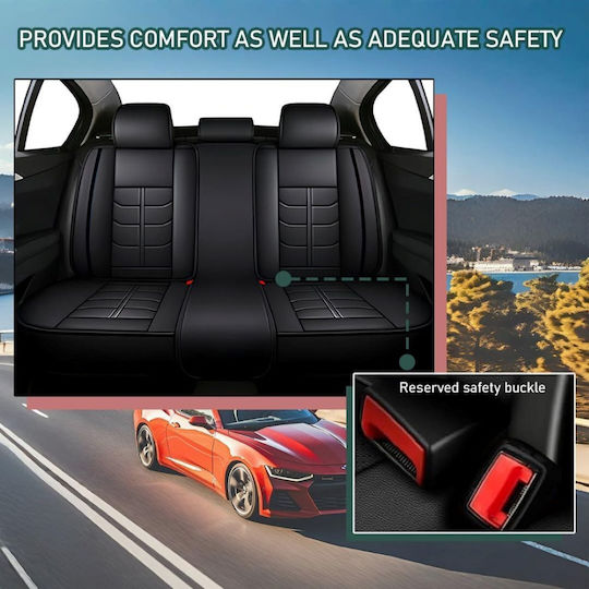 Factory Waterproof Car Cover Set 5pcs Leather Black