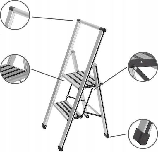 Wenko Ladder Aluminum with 2 Steps