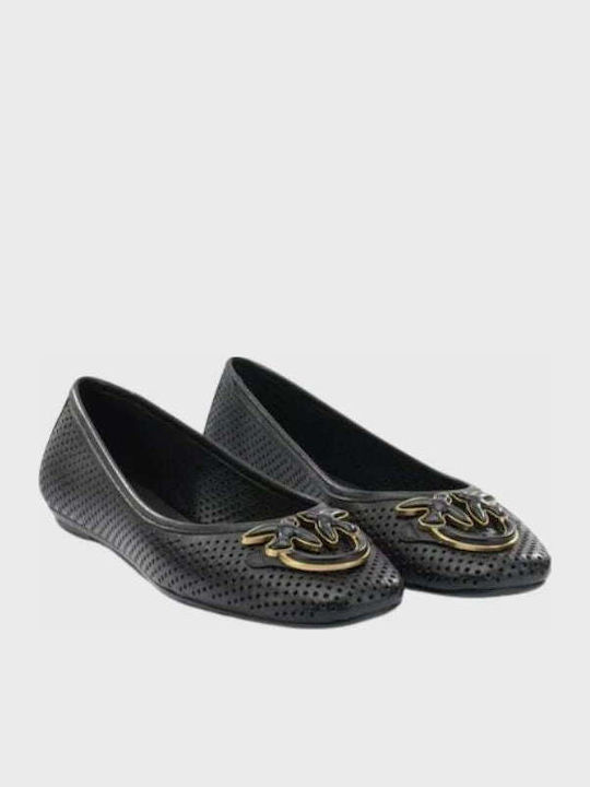 Leather Ballerinas Black
