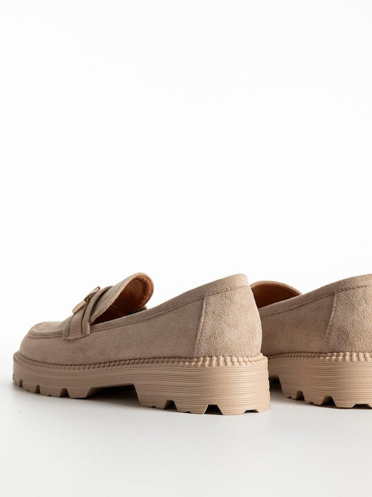 Γυναικεία Loafers σε Μπεζ Χρώμα