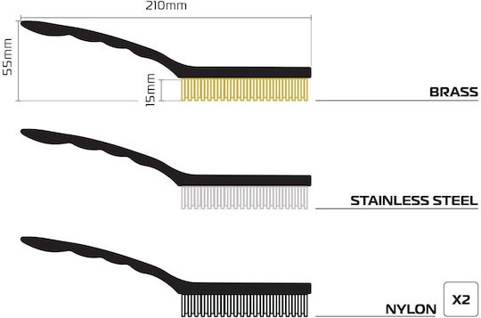 Βουρτσες Συρματινες Σετ 4τμχ Wire Brush Set Oxford Ox340