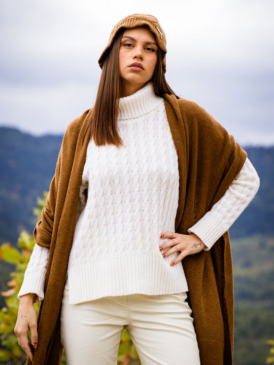 Women's Wool Scarf Brown