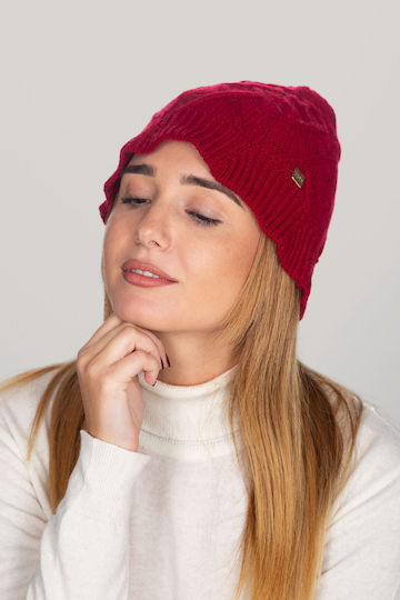 Beanie Beanie Knitted in Red color