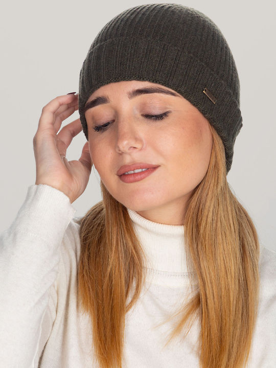 Beanie Γυναικείος Σκούφος Πλεκτός σε Πράσινο χρώμα
