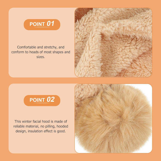 Winter Beanie Frauen Fleece Beanie Gestrickt in Braun Farbe