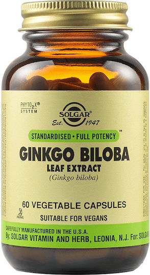 Solgar Ginkgo Biloba Leaf Extract 60 ταμπλέτες 60 φυτικές κάψουλες