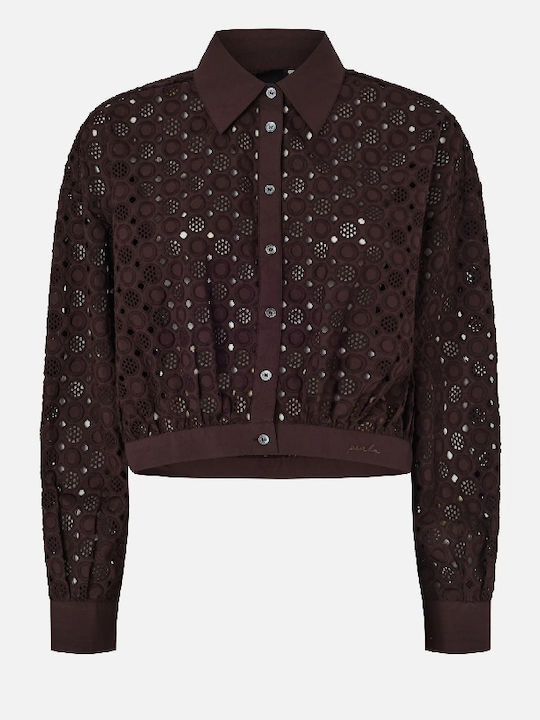 Women's Long Sleeve Shirt Brown